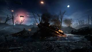 Battlefield War Ambience distant gunfire battles artillery bomb explosions for relaxing sleeping [upl. by Lily]