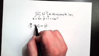 Drawing Lewis Structures 6 thiocyanate ion [upl. by Newlin320]