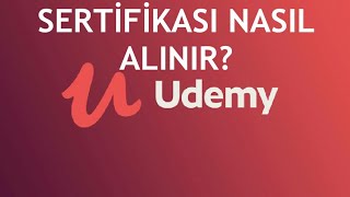 Udemy Sertifikası Nasıl Alınır [upl. by Oicam]