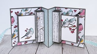 Tutorial PopUpKarte Wintervögel [upl. by Warford]