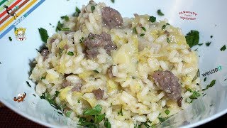 193  Risotto cavolo e salsicciacome accendere una miccia primo piatto facile ricco e saporito [upl. by Sivahc]