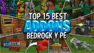 ⭐Top 15 MEJORES ADDONS SURVIVAL para MINECRAFT 120 12051 BEDROCK y PE ADDONS MINECRAFT PE 120 [upl. by Leiad]