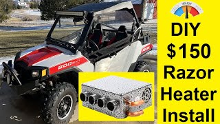 Polaris RZR 150 DIY Razor Heater Install [upl. by Letreece]