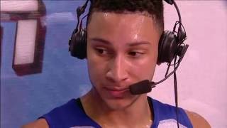 Ben Simmons 18 Point Highlights and PostGame Sitdown [upl. by Sukcirdor]