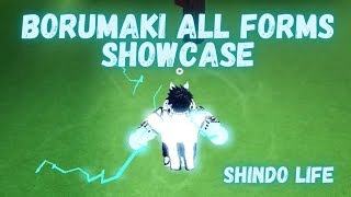 Borumaki Bloodline All Forms Showcase Shindo Life Roblox [upl. by Ocramed998]