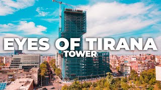 EYES OF TIRANA TOWER  4K DRONE VIDEO TIRANA 2021 [upl. by Alathia933]