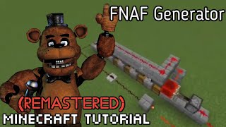 How To Make FNAF Generator In All Minecraft Edition  Minecraft Tutorial  1 Remastered [upl. by Ahsiekal]