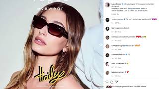 What Sunglasses amp Glasses Is Hailey Bieber Wearing In Her March 31 Instagram Post [upl. by Seuqram173]