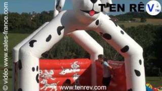 dalmatien gonflable structure gonflable en forme de chien trampoline pour animation enfants [upl. by Dirgni]