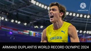 Armand Duplantis world record  Armand Duplantis gold with 625 Olympic 2024 [upl. by Dnomyaw]