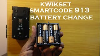 Kwikset SmartCode 913 Battery Replacement [upl. by Nairde]