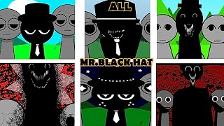 Incredibox  Sprunki ALL MRBLACK HAT in Random Different Mods [upl. by Ased]