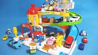 타요 Tayo 로보카폴리 Robocar Poli 또봇 미니카 브루미즈 주차장놀이 오픈박스 장난감 Tayo Robocar poli Vroomiz toys [upl. by Vivyan]