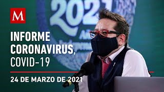 Informe diario por coronavirus en México 24 de marzo de 2021 [upl. by Latini]