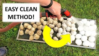 Filter Balls  Easiest Way to Clean Pool Filter Balls [upl. by Mikkanen]