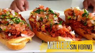 ¿Cómo Hacer MOLLETES SIN HORNO CRIS EN LA COCINA [upl. by Aronid945]