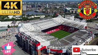 Old Trafford Manchester United 4k Drone video before 202223 season [upl. by Hgielrahc]