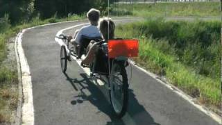 Recumbent tandem trike 02  trike01wmv [upl. by Brainard]