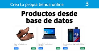 3 Tienda Online  Conexión a BD y tabla productos [upl. by Ennairac]