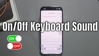 How to turn off keyboard sound iPhone [upl. by Yorick]