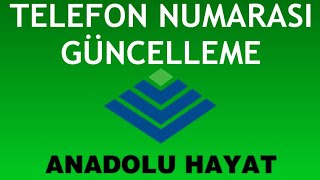 Anadolu Hayat Emeklilik Telefon Numarası Güncelleme Nasıl Yapılır [upl. by Anekahs160]