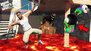 GTA 5  Franklin amp Shinchan Hanging On Extreme Lava Challenge GTA 5 [upl. by Oralle660]