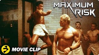 MAXIMUM RISK  JeanClaude Van Damme  Sauna Fight Scene [upl. by Ramburt871]