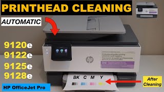 HP OfficeJet Pro Printhead Cleaning AUTOMATIC Fix BK Y M amp C Ink Problems [upl. by Oahc]