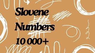 Slovene Numbers 10 000 [upl. by Obrien]