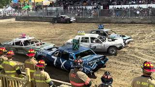 Schaghticoke Fair 8 Cylinder Demolition Derby Afternoon Heat 1 9224 [upl. by Barcot886]