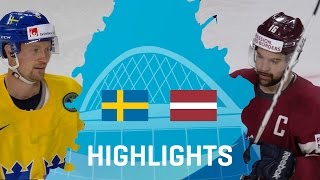 Sweden  Latvia  Highlights  IIHFWorlds 2017 [upl. by Streeter453]