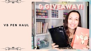 VB Pen Haul amp GIVEAWAY ANNOUNCEMENT 🎉 CLOSED [upl. by Enirroc]