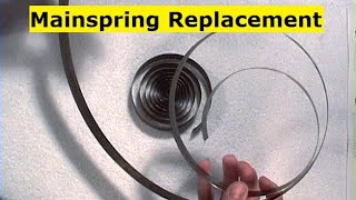 Clock Mainspring Replacement basics Clock repair lesson How to replace a mainspring [upl. by Stila]