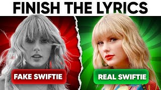 CAN YOU FINISH THE LYRICS  Taylor Swift Music Quiz 🌟 [upl. by Sabrina980]