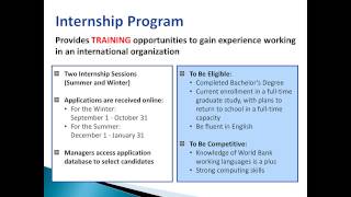 World Bank internships When to apply what to expect [upl. by Chatav]