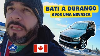 NÃO CONSEGUI SEGURAR O CARRO NA NEVE 🇨🇦🍁 Infelizmente bati a Durango 😰😰 [upl. by Ilak281]