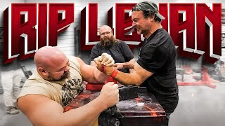 BRIAN SHAW ARM WRESTLES DEVON LARRATT [upl. by Alcot410]