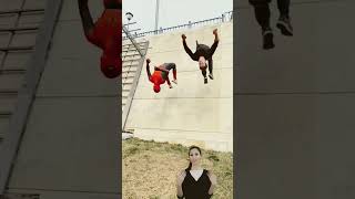 SpiderMan Vs Old Man spiderman parkour marvel sports moscowspider flip avegers [upl. by Mourant156]