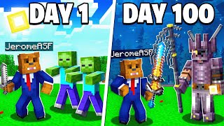 I Survived 100 Days Fighting BROKEN Bosses In Minecraft [upl. by Nolyar]