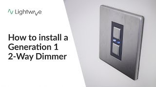 How to install a Lightwave Connect Series 2Way Dimmer [upl. by Jaunita]