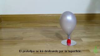 Aerodeslizador Experimentos Divertiaula Balloon Hovercraft [upl. by Nodlew819]