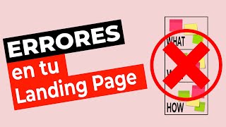 6 Errores creando tu Landing Page que debes Evitar ❌📄 [upl. by Refinnej]