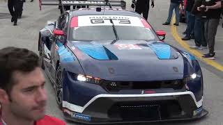 NEW IMSA Mustang GT3 Startup and On Track Testing at Daytona [upl. by Sirak]