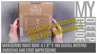 Mobiscribe Wave BampW Unboxing and First Impressions of a Waterresistant 78quot EInk Digital Notebook [upl. by Ewold]