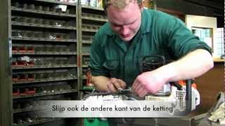 HowTo 2  Kettingzaag slijpen amp Ketting spannen  Onderdelen 112  Stihl kettingzaag Slijpen [upl. by Calva]