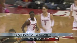 Wisconsin Mens Basketball hands No 9 Arizona first loss of season [upl. by Charlean]