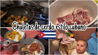 Chuleta de cerdo frito Al estilo cubano  vlog [upl. by Adnohsak]