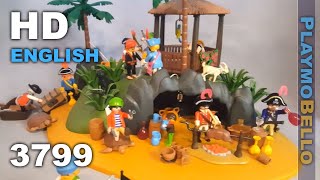 1991 Playmobil 3799 Pirate Treasure Island Playmobil set REVIEW [upl. by Ahsat]