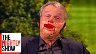 Nina Conti Turns Martin Clunes Into A Ventriloquist Dummy  The Nightly Show [upl. by Eads]