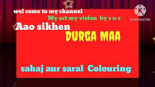 Aao Durga Maa colouring shiken [upl. by Inaej]